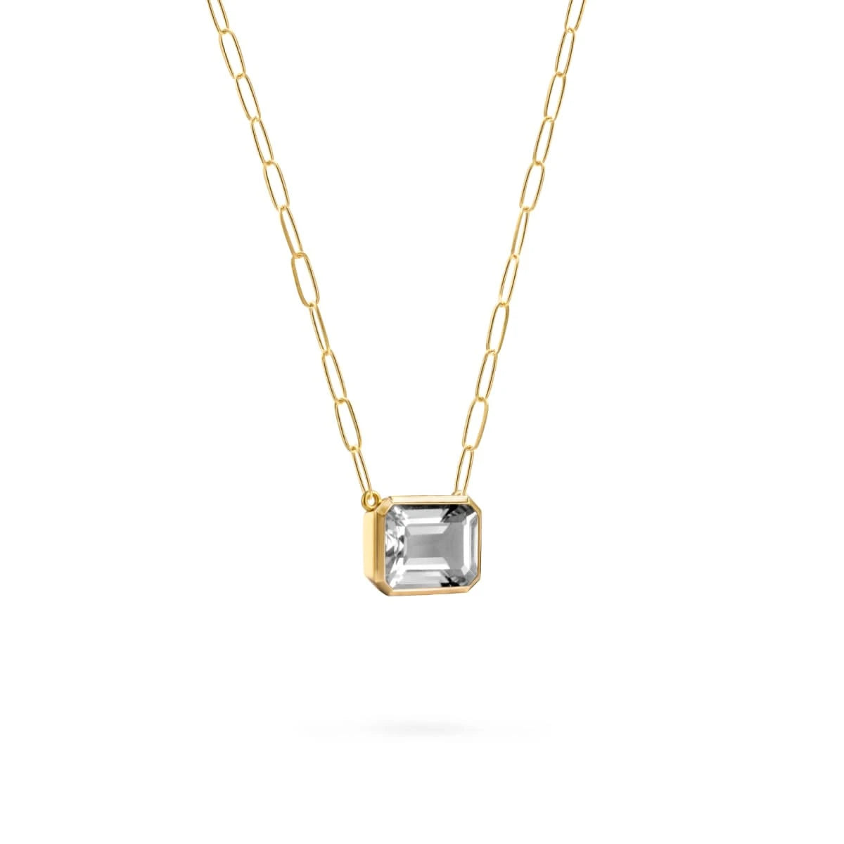 Warren Birthstone Necklace on Adelaide Mini Chain in 14k Gold