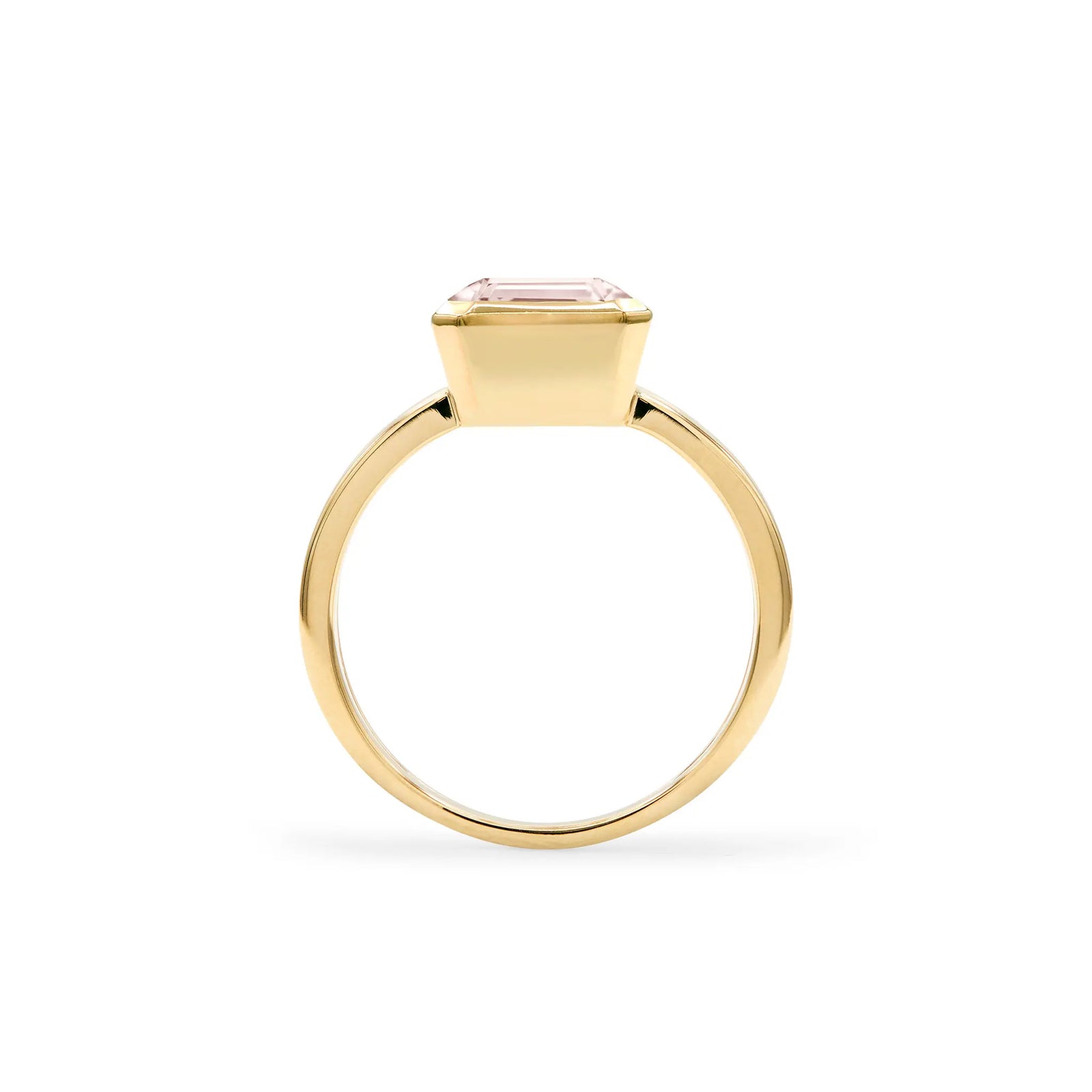 Warren Vertical Blush Sapphire Ring in 14k Gold (October)