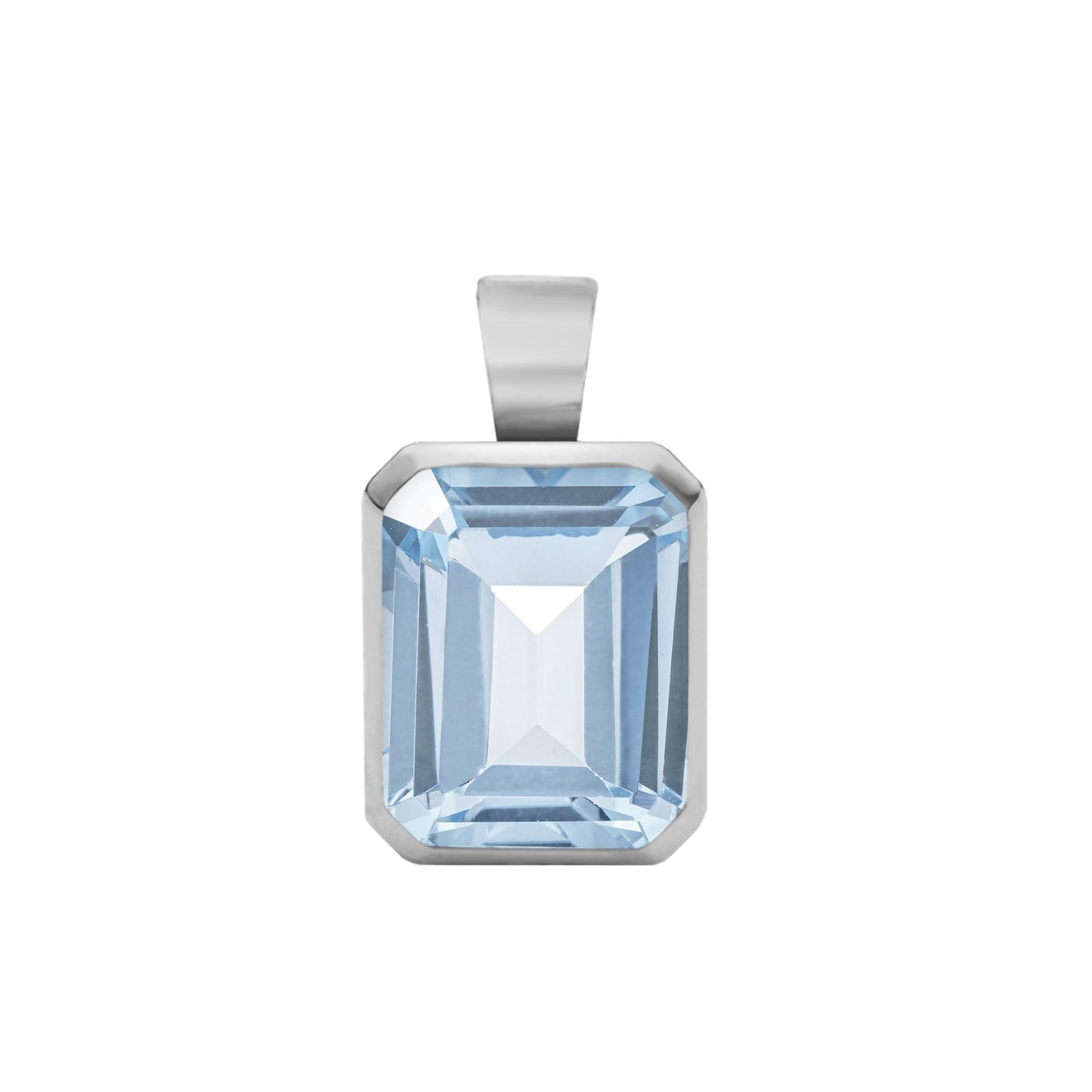 Warren Aquamarine Pendant in 14k Gold (March)