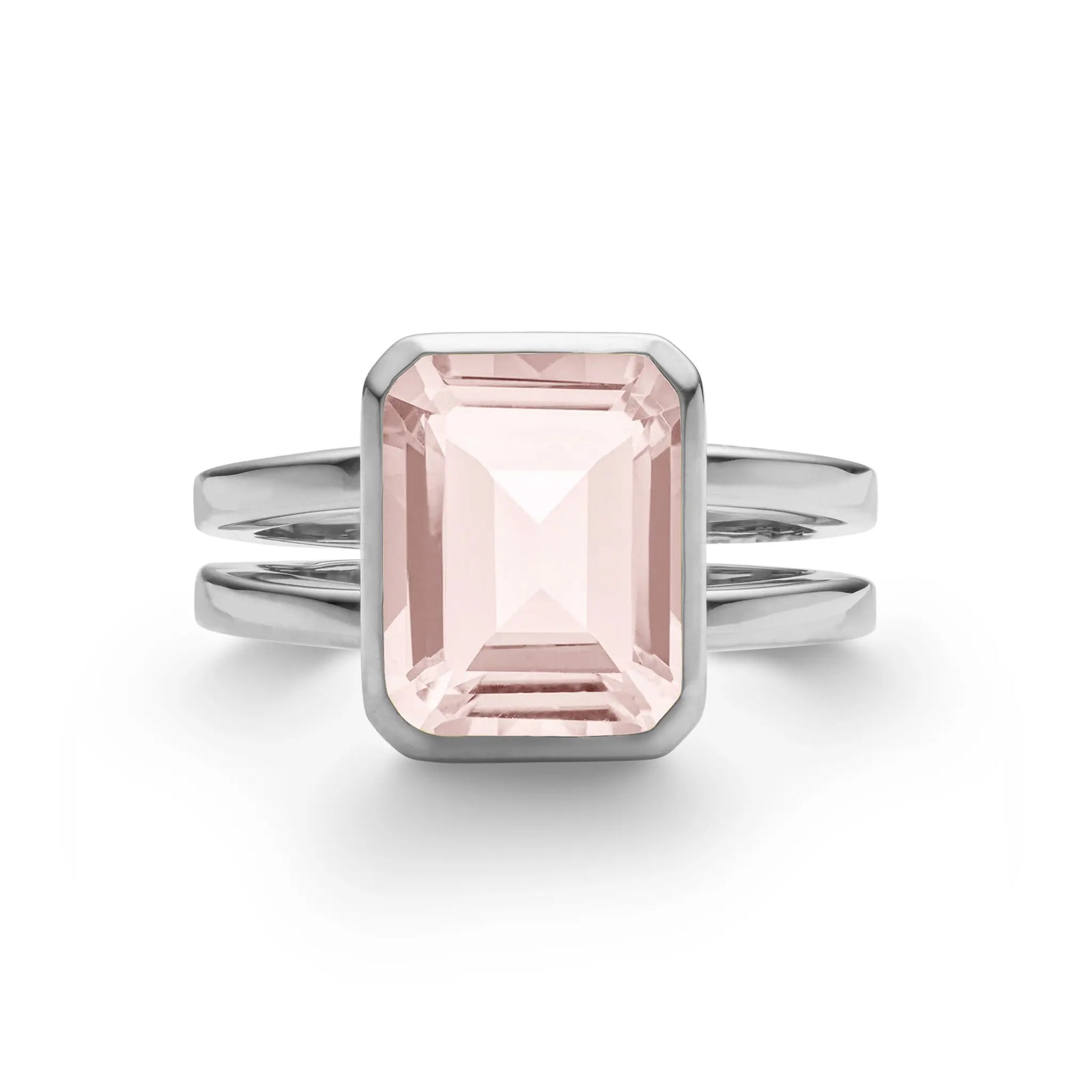 Warren Vertical Blush Sapphire Ring in 14k Gold (October)