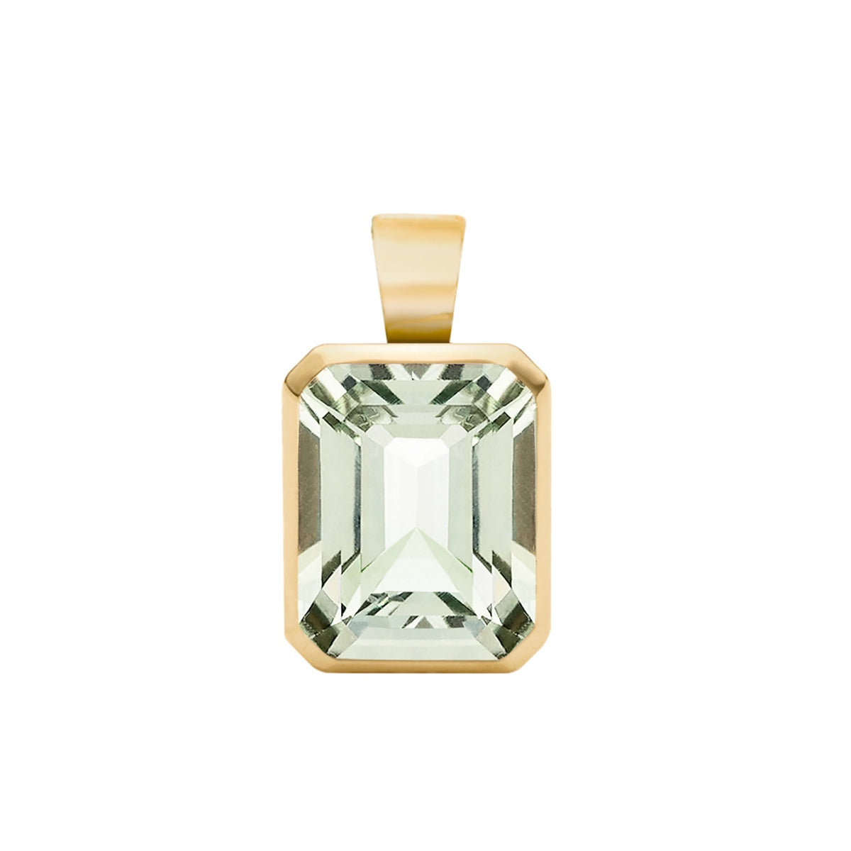 Warren Green Amethyst Pendant in 14k Gold (February)