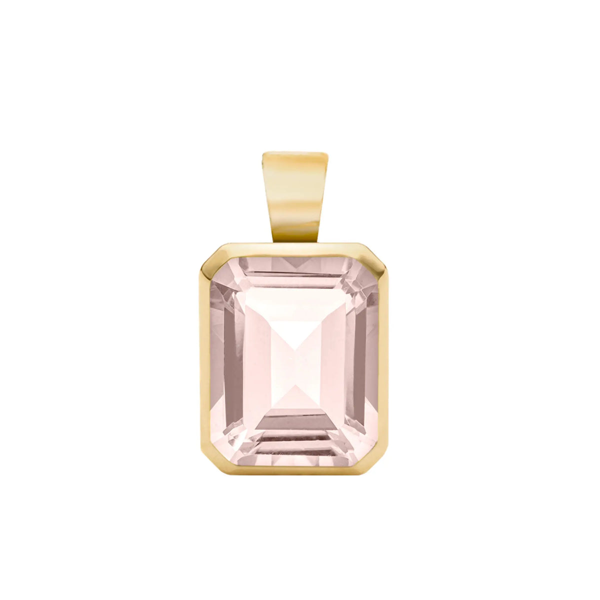 Warren Blush Sapphire Pendant in 14k Gold (October)