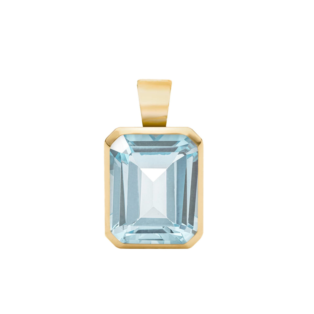 Warren Nantucket Blue Topaz Pendant in 14k Gold (December)