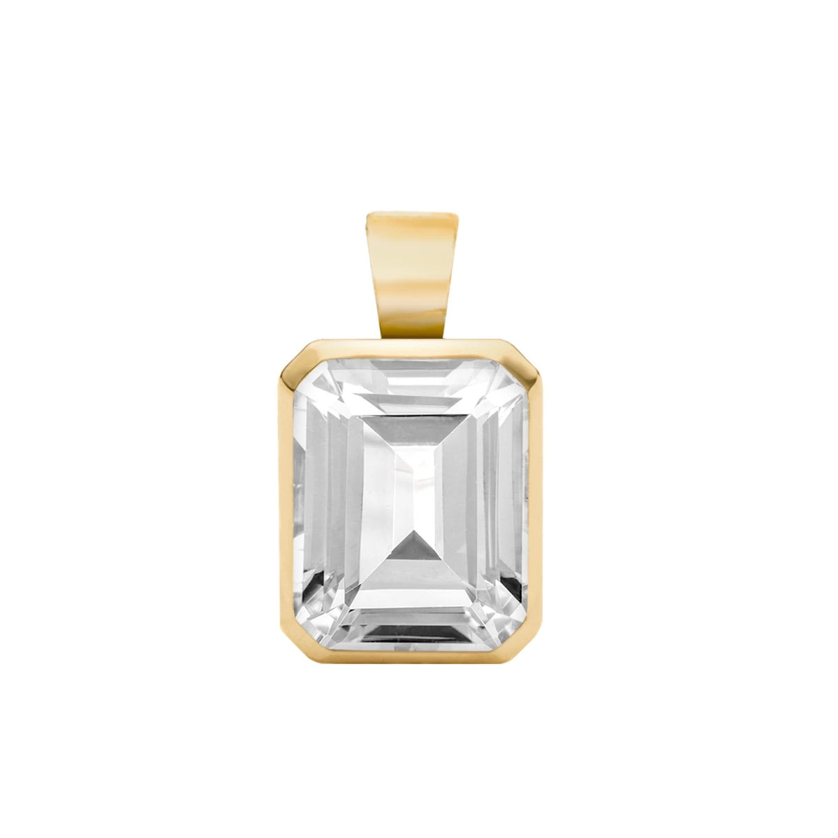 Warren White Topaz Pendant in 14k Gold (April)