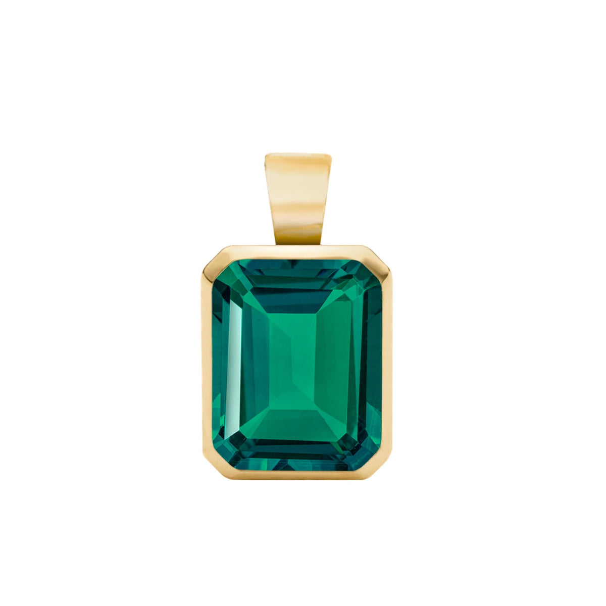 Warren Emerald Pendant in 14k Gold (May)