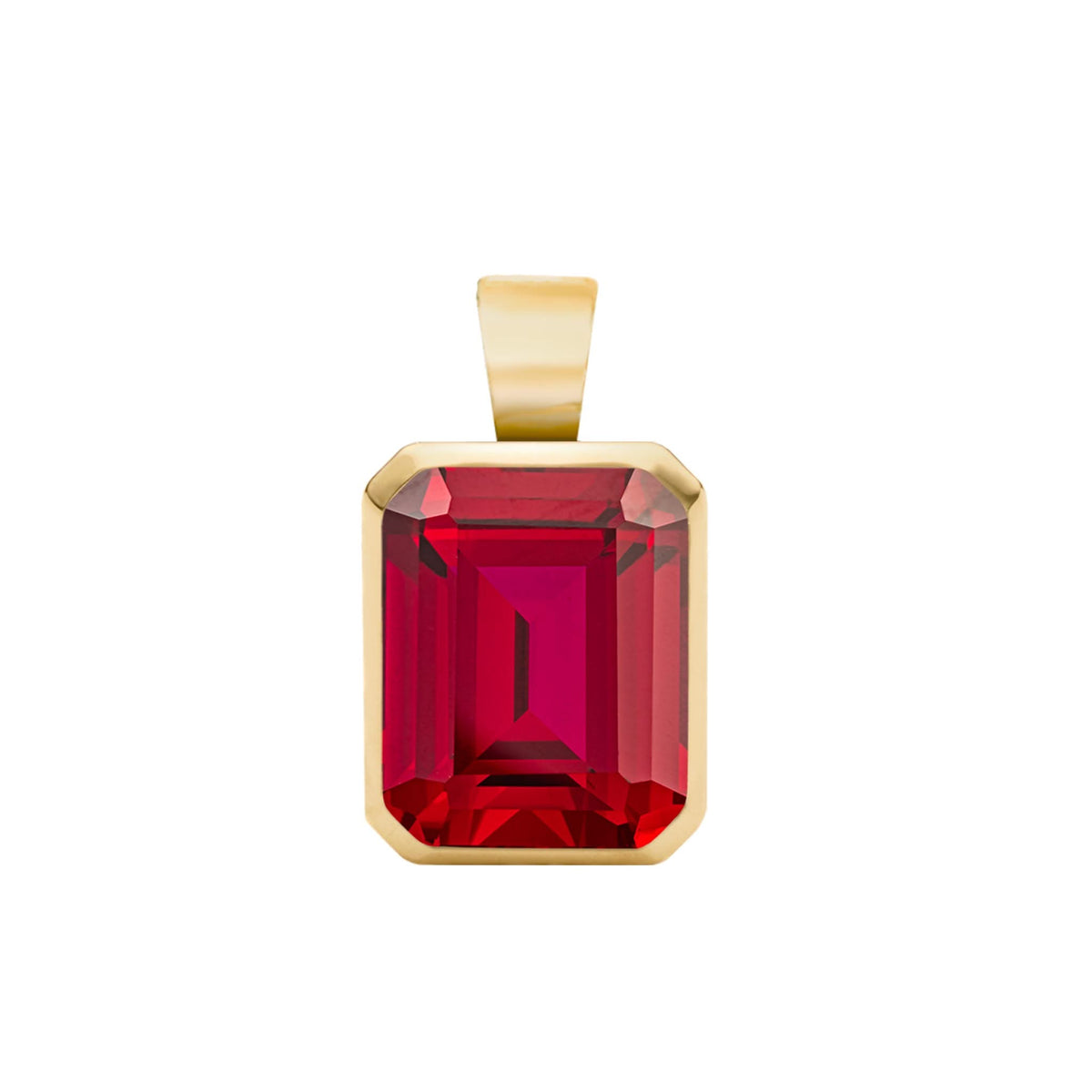 Warren Ruby Pendant in 14k Gold (July)