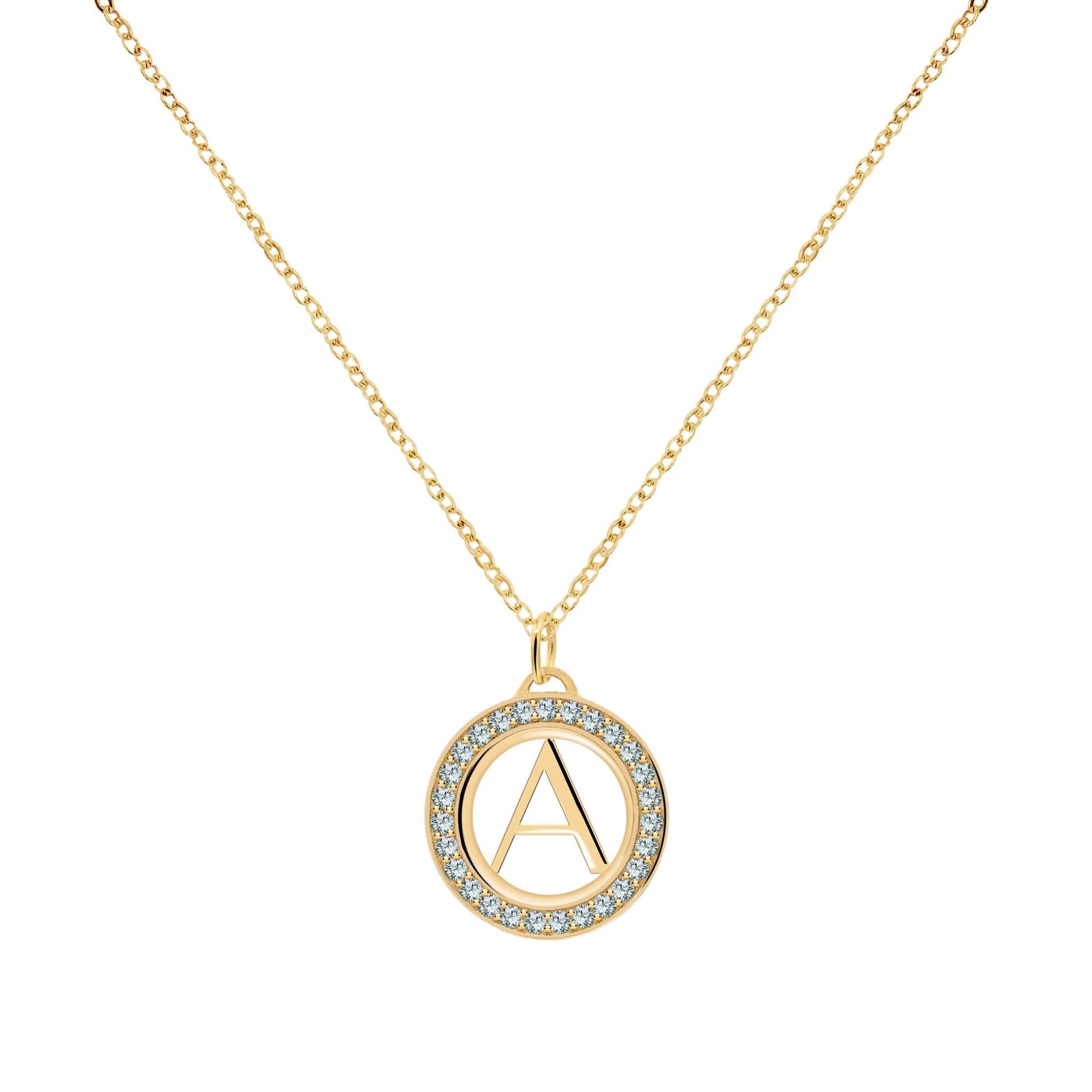 Letter & Alexandrite Pendant in 14k Gold (June)