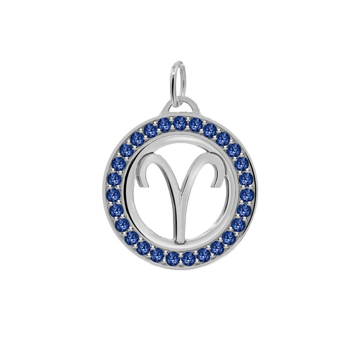 Zodiac & Birthstone Pendant in 14k Gold