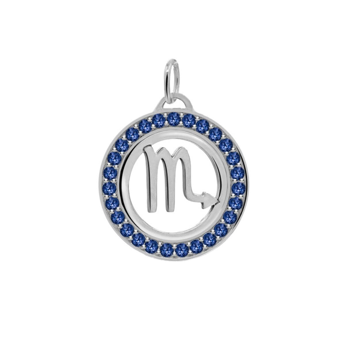 Scorpio & Birthstone Pendant in 14k Gold