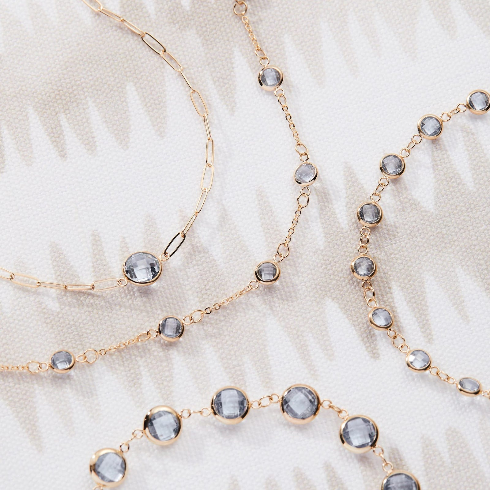 Grand 1 Aquamarine Adelaide Mini Bracelet in 14k Gold (March)