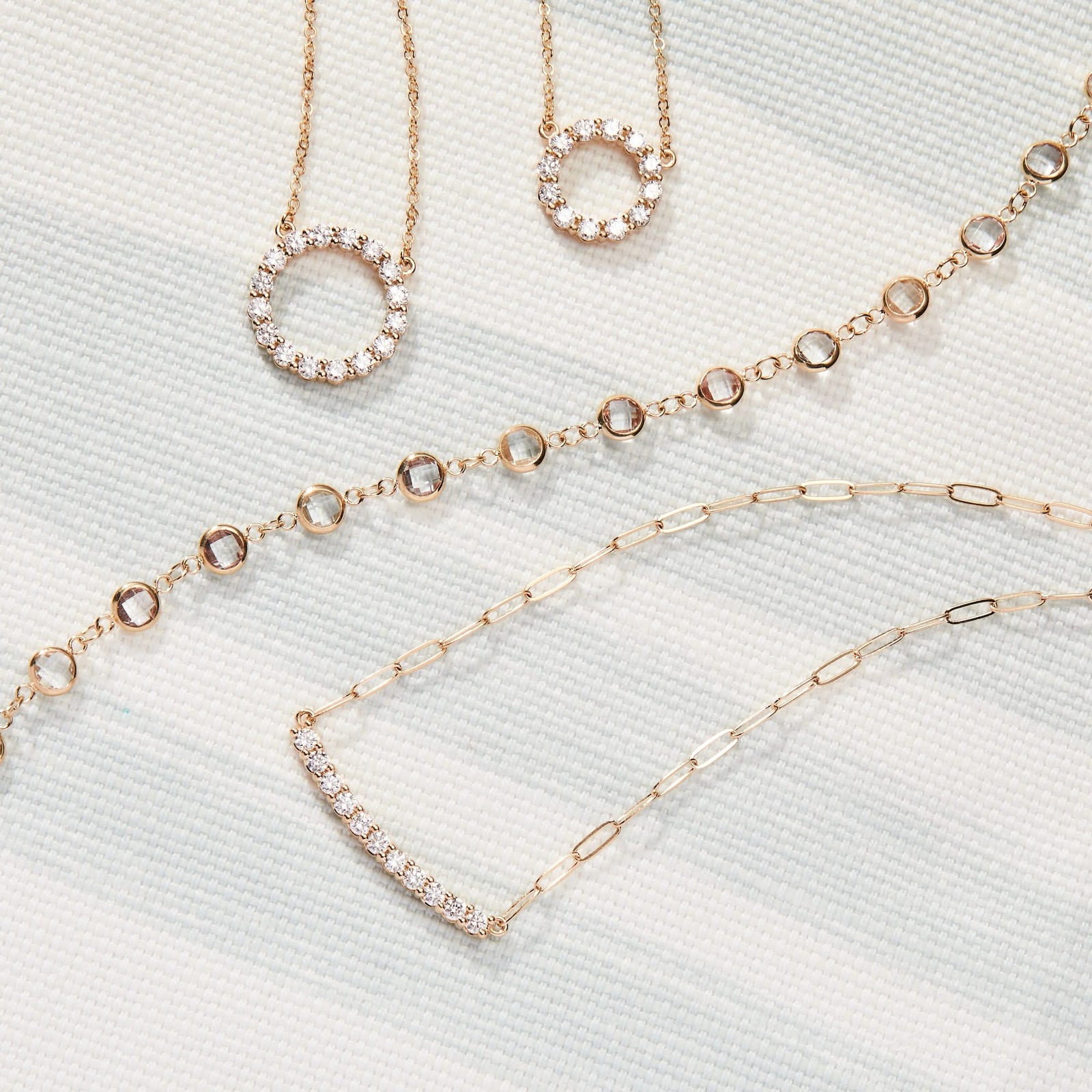 Rosecliff Diamond Bar Adelaide Mini Necklace in 14k Gold