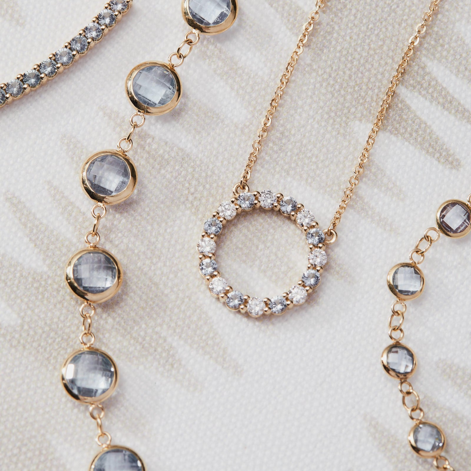 Rosecliff Circle Birthstone Necklace in 14k Gold