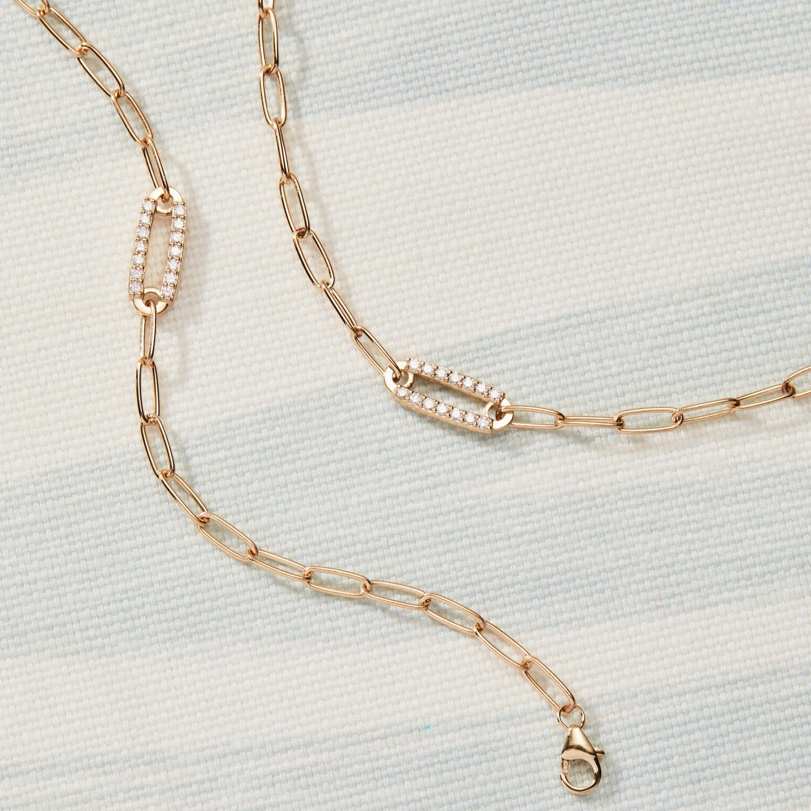 Adelaide 1 Pavé Birthstone Link Bracelet in 14k Gold