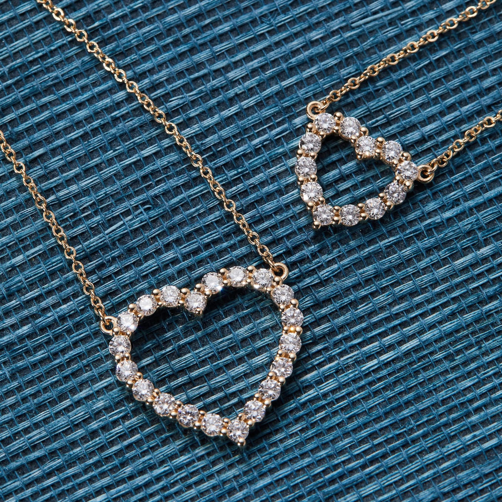 Rosecliff Small Heart Diamond Necklace in 14k Gold (April)