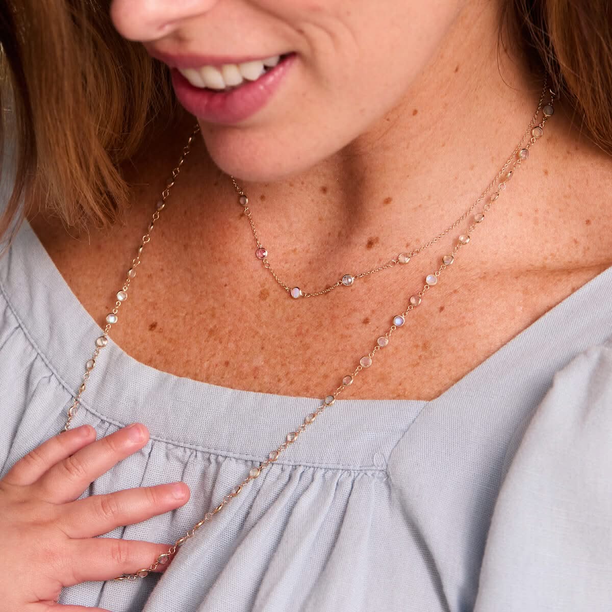 Newport Birthstone Necklace in 14k Gold