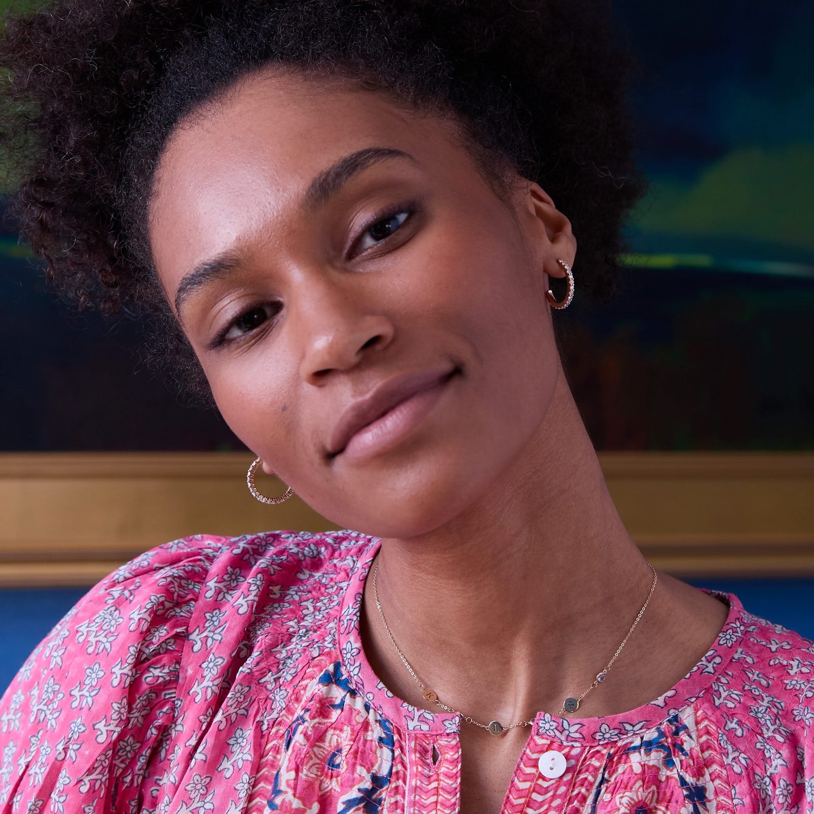 Rosecliff Diamond & Opal Hoop Earrings in 14k Gold (October)