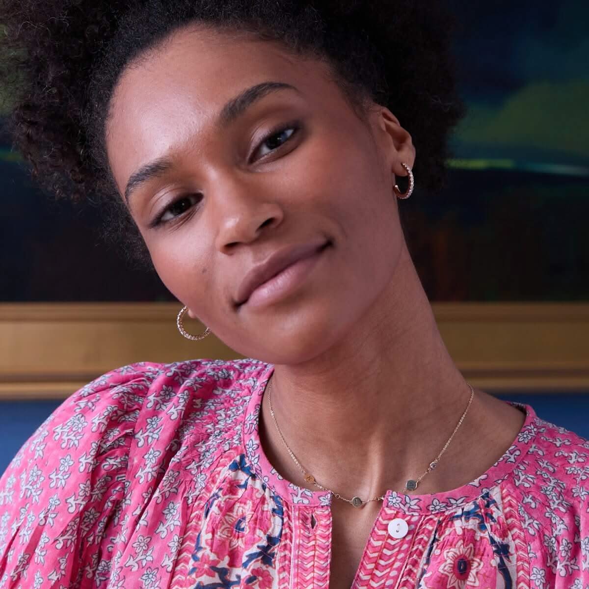 Rosecliff Birthstone Hoop Earrings in 14k Gold