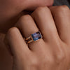 Warren Horizontal Alexandrite Ring in 14k Gold (June)