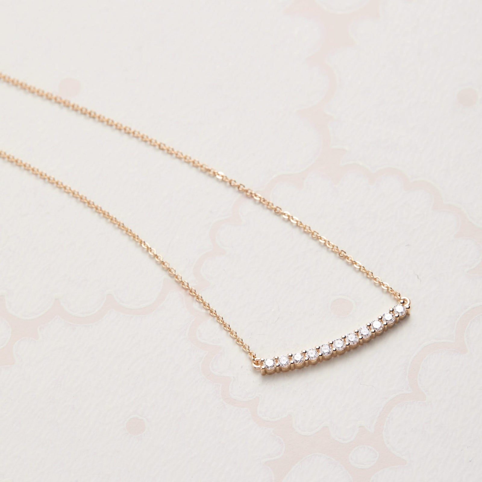 Rosecliff Bar Necklace in 14k Gold