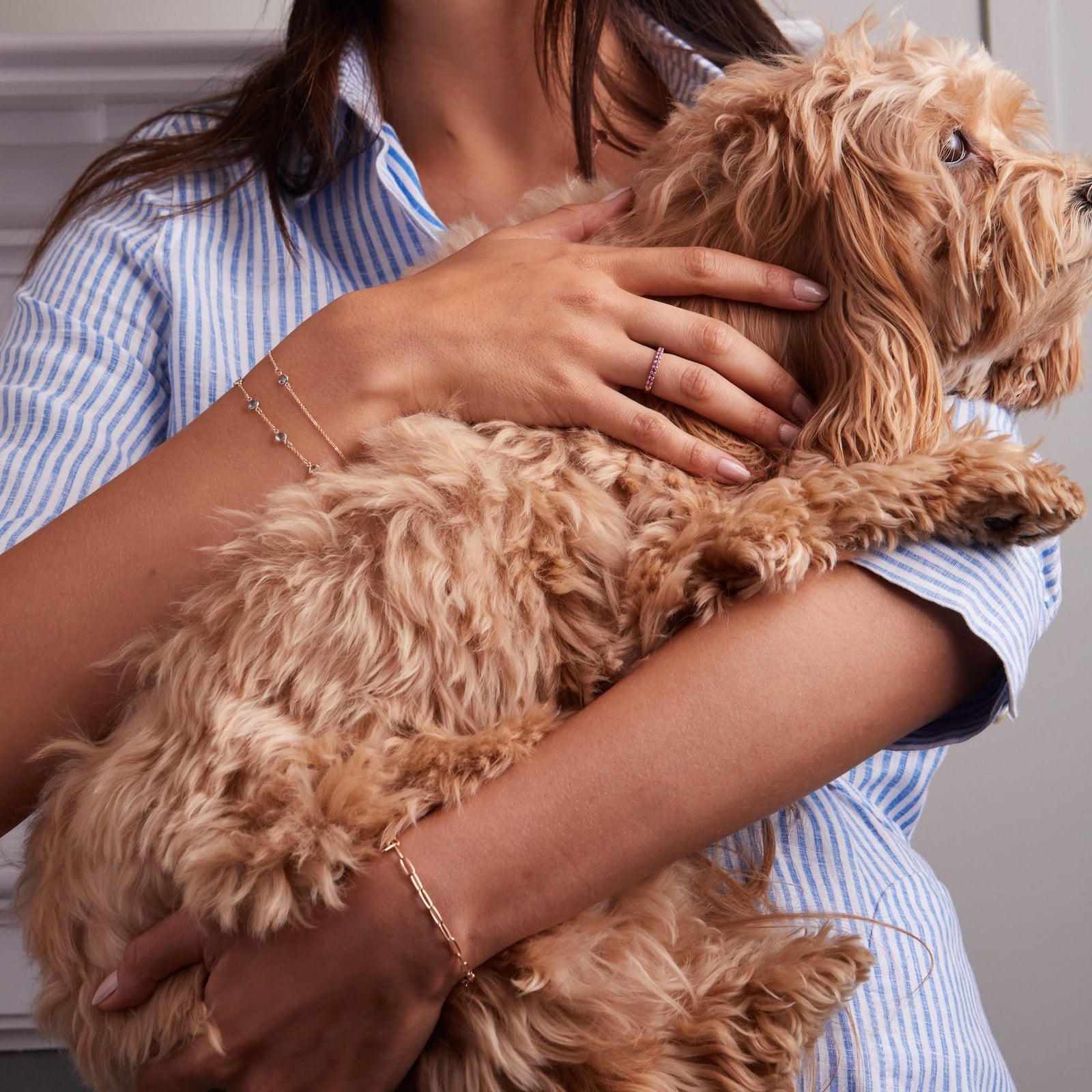 Petite 1 Nantucket Blue Topaz Bracelet in 14k Gold (December)