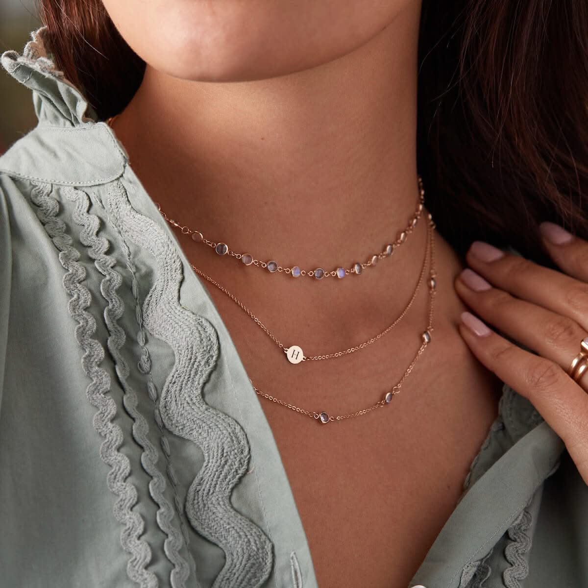 Newport Birthstone Necklace in 14k Gold