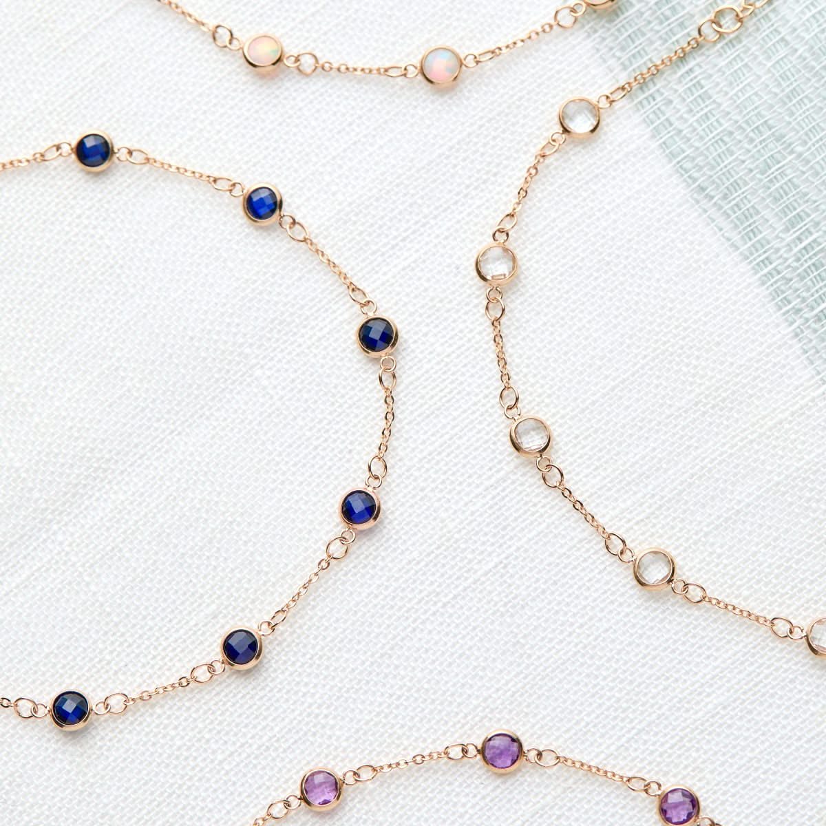 Bayberry 7 White Topaz Bracelet in 14k Gold (April)