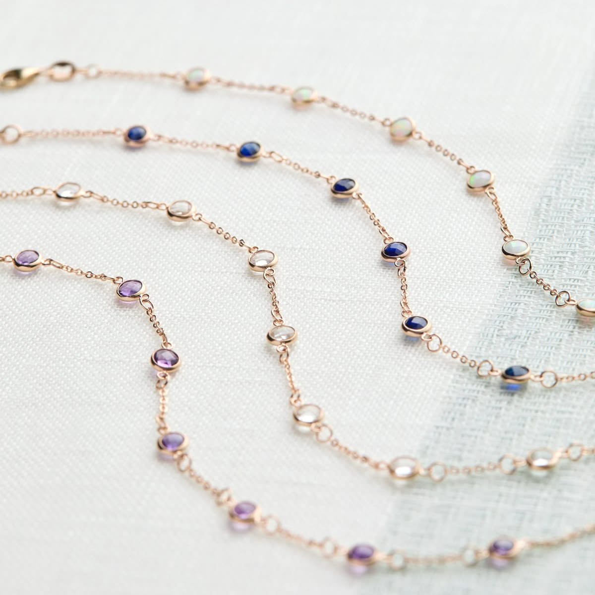 Bayberry 7 Amethyst Bracelet in 14k Gold (February)