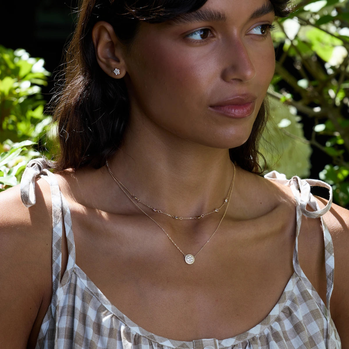 Petite 6 Birthstone Necklace in 14k Gold