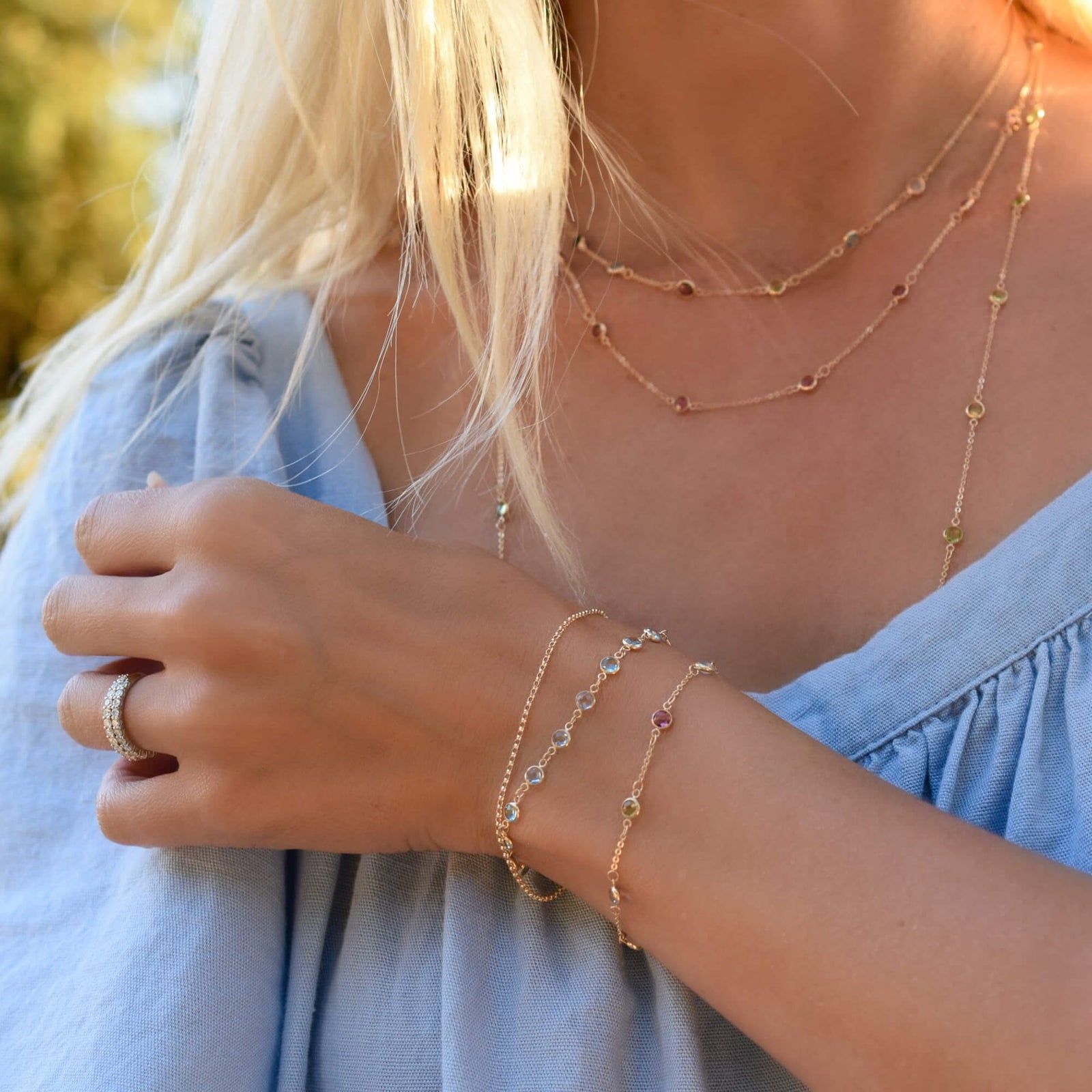 Newport Birthstone Bracelet in 14k Gold