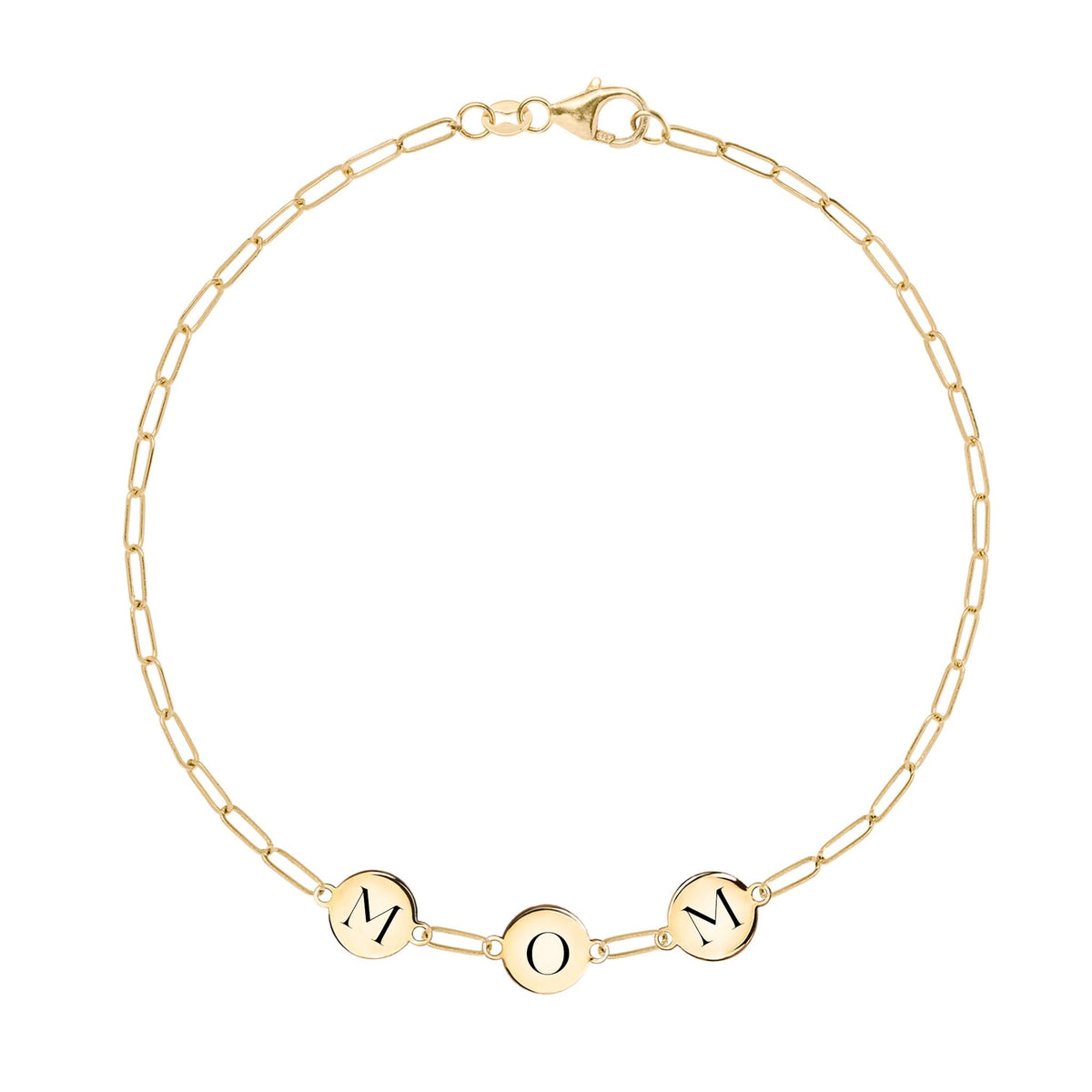 MOM Bracelet on Adelaide Mini in 14k Gold