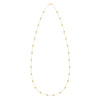Bayberry Birthstone Wrap necklace featuring twenty-eight 4 mm briolette cut peridots bezel set in 14k yellow gold