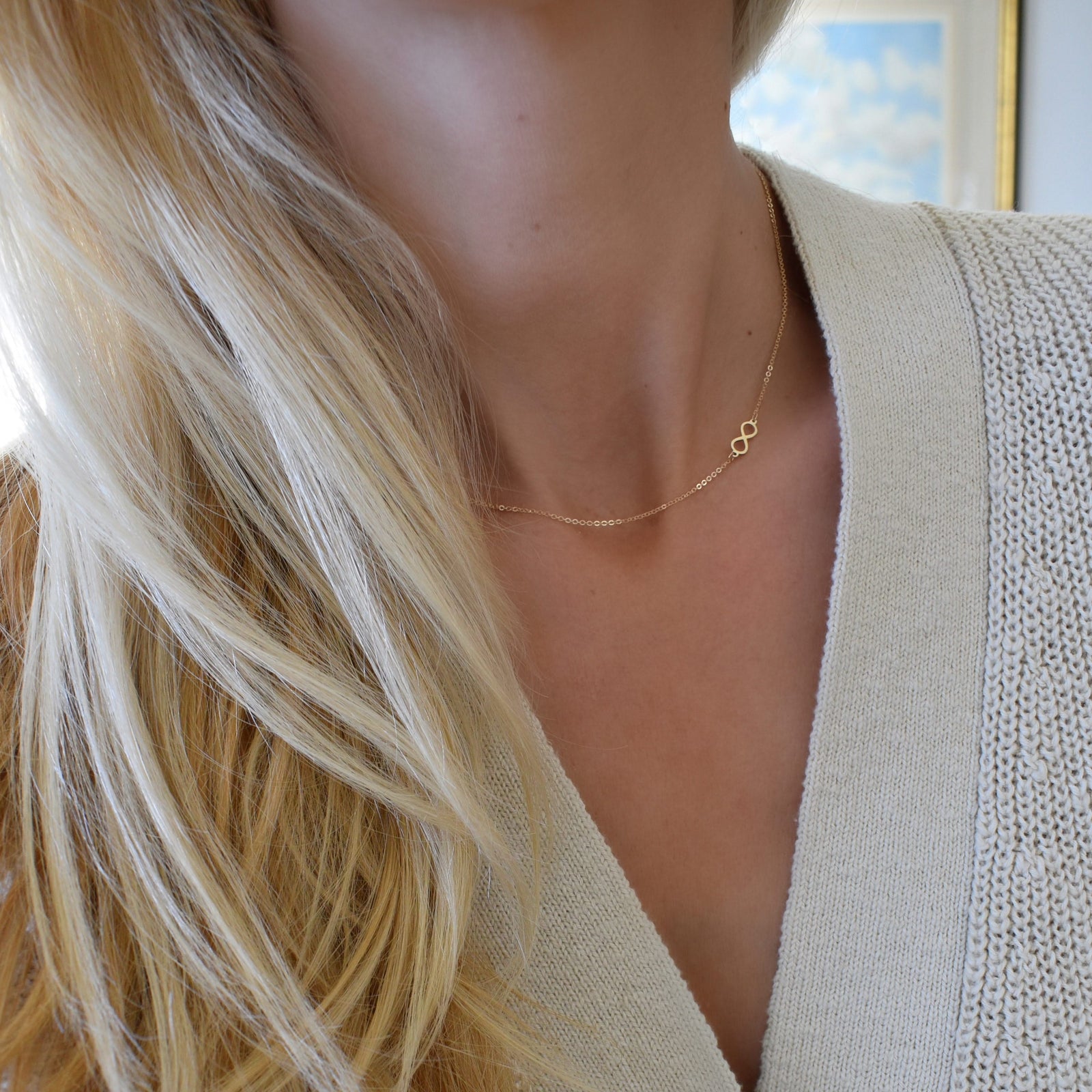 Infinity Necklace in 14k Gold