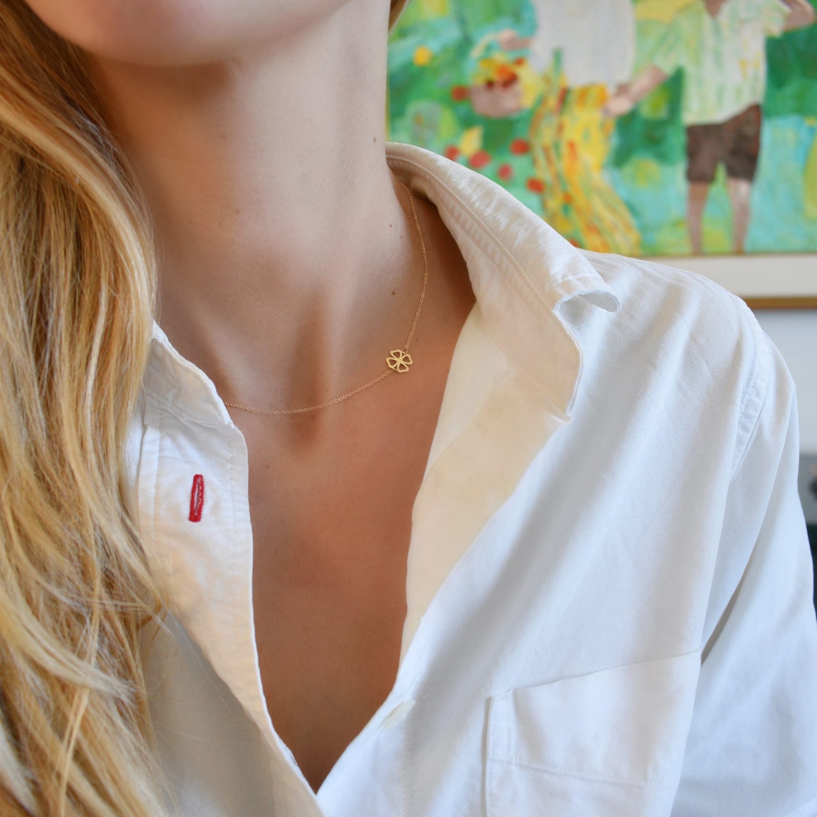 Clover Necklace in 14k Gold