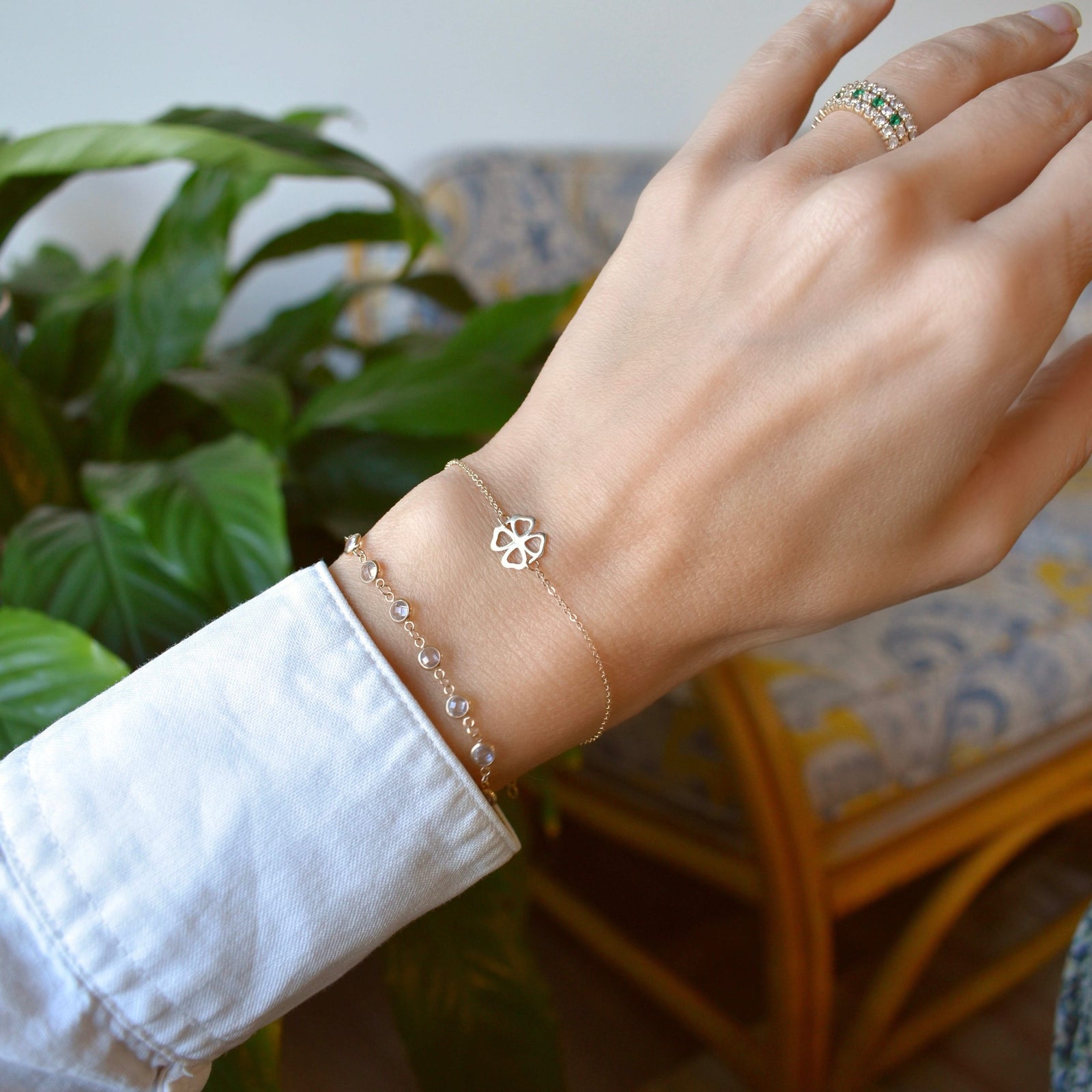 Clover Bracelet in 14k Gold