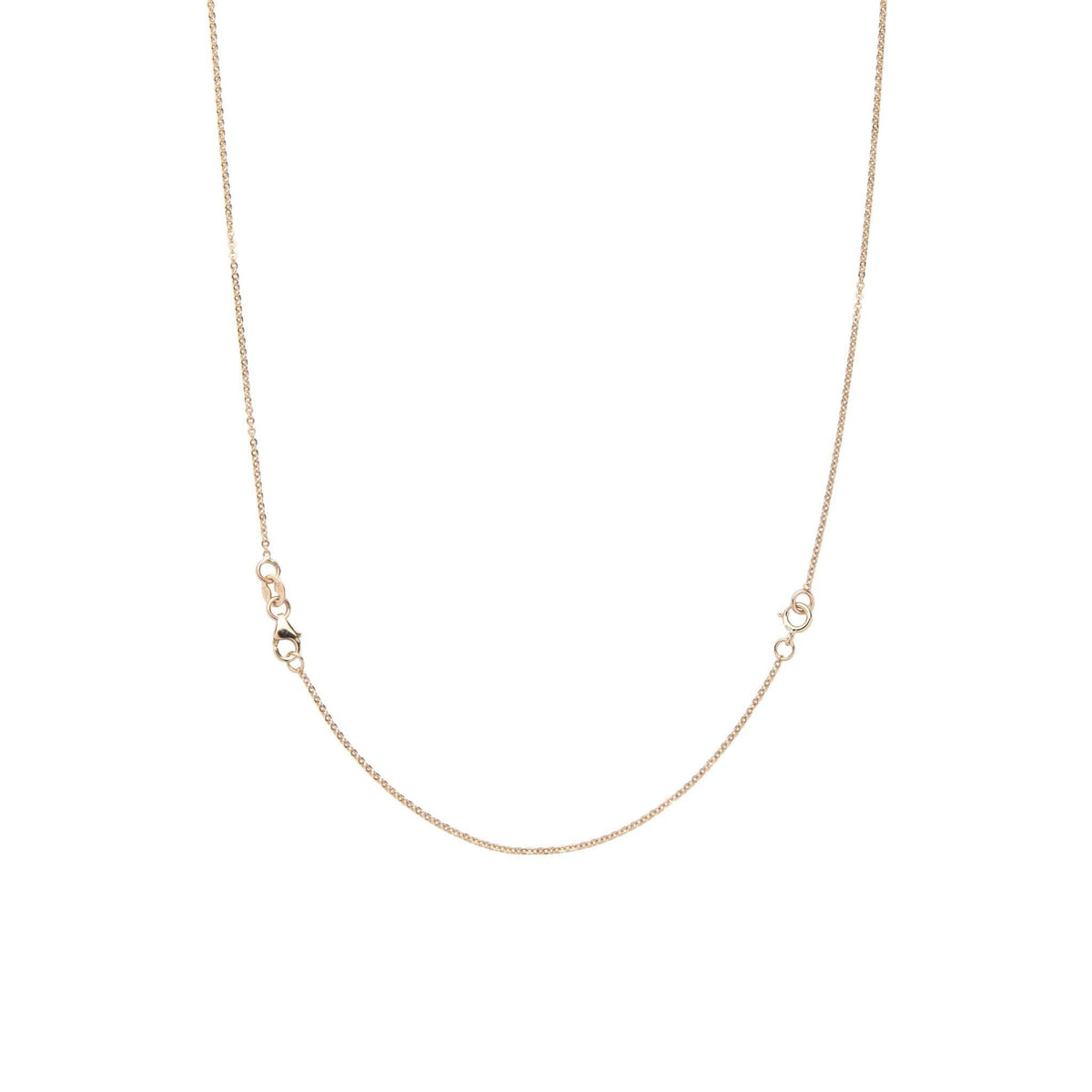 14k yellow gold cable chain with a spring ring clasp 4" chain extender