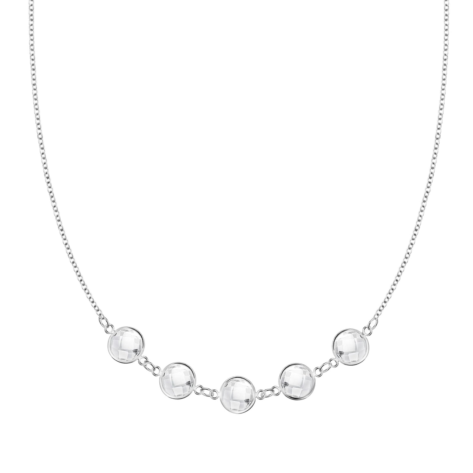 Grand 5 Connected Birthstone Necklace in 14k Gold