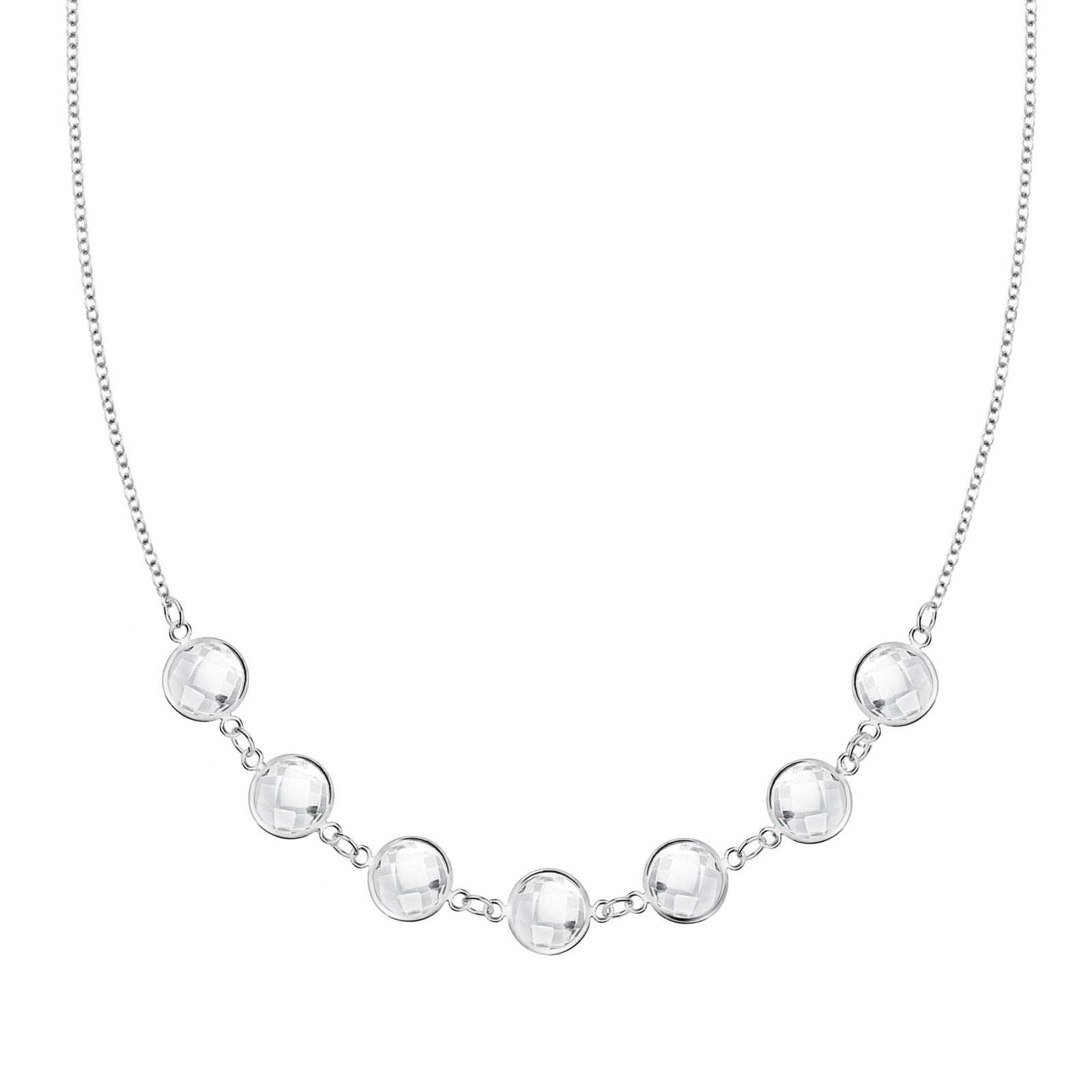 Grand 7 Connected Birthstone Necklace in 14k Gold