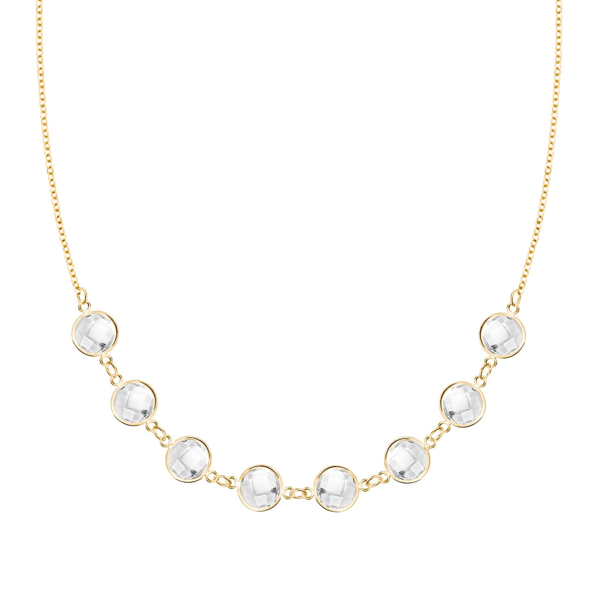 Grand 8 Connected Birthstone Necklace in 14k Gold
