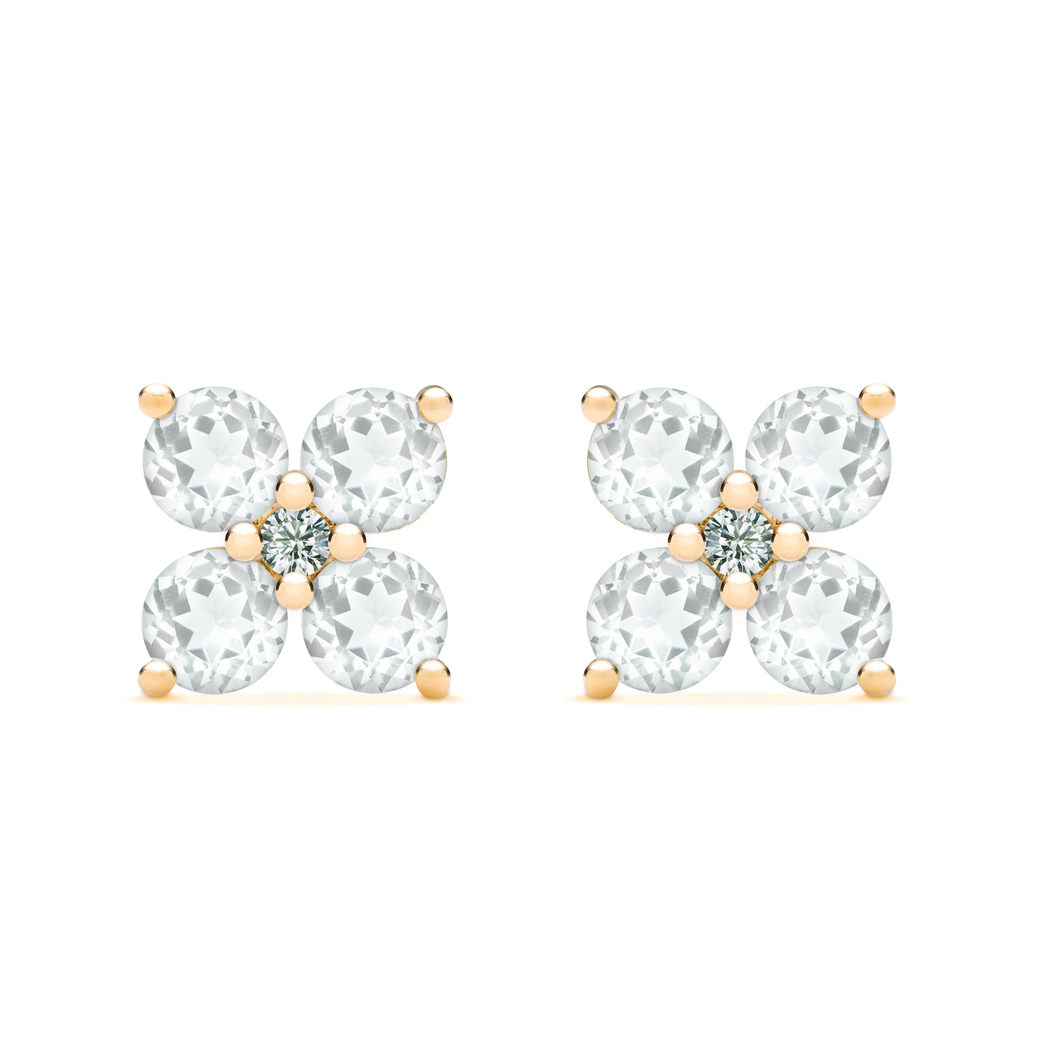 Icon Blossom Diamond Stud Earrings