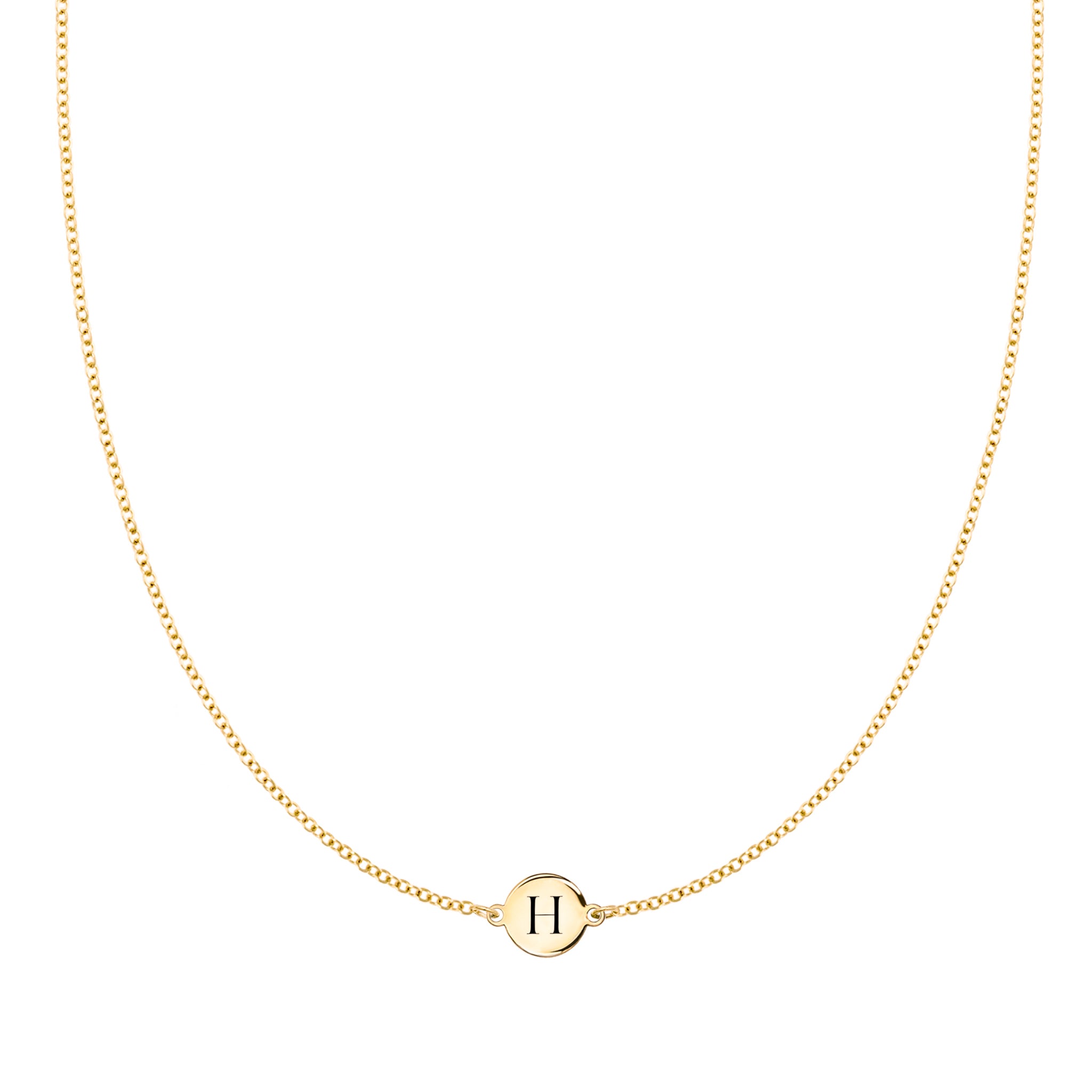 Gold H letter deals necklace