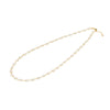 Newport necklace featuring forty-two 4 mm briolette cut moonstones bezel set in 14k yellow gold