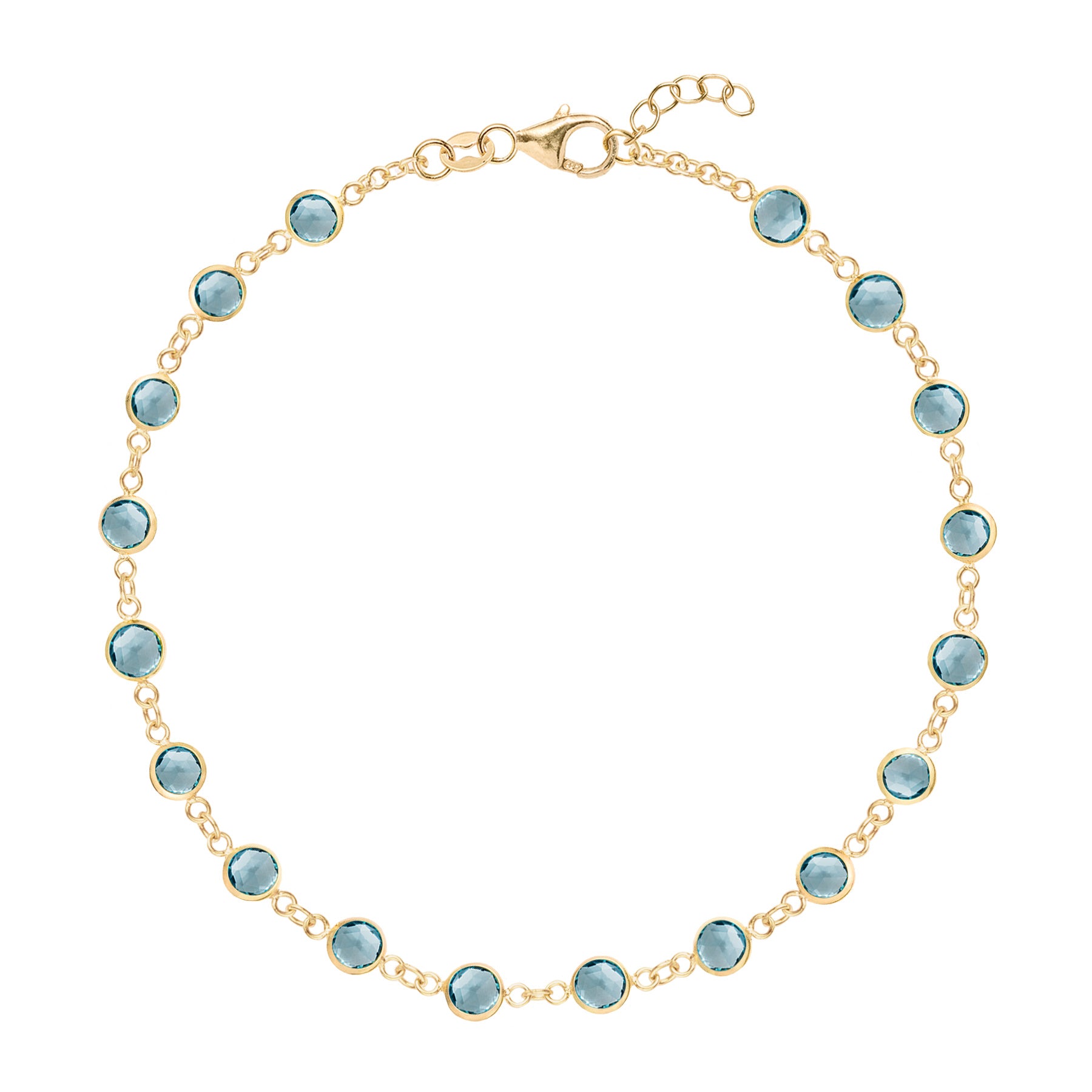 Blue topaz clearance gold bracelet