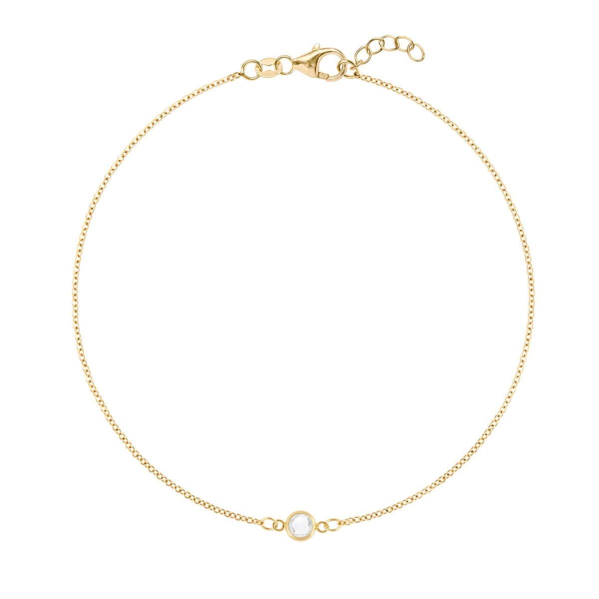 Petite 1 Birthstone Bracelet in 14k Gold