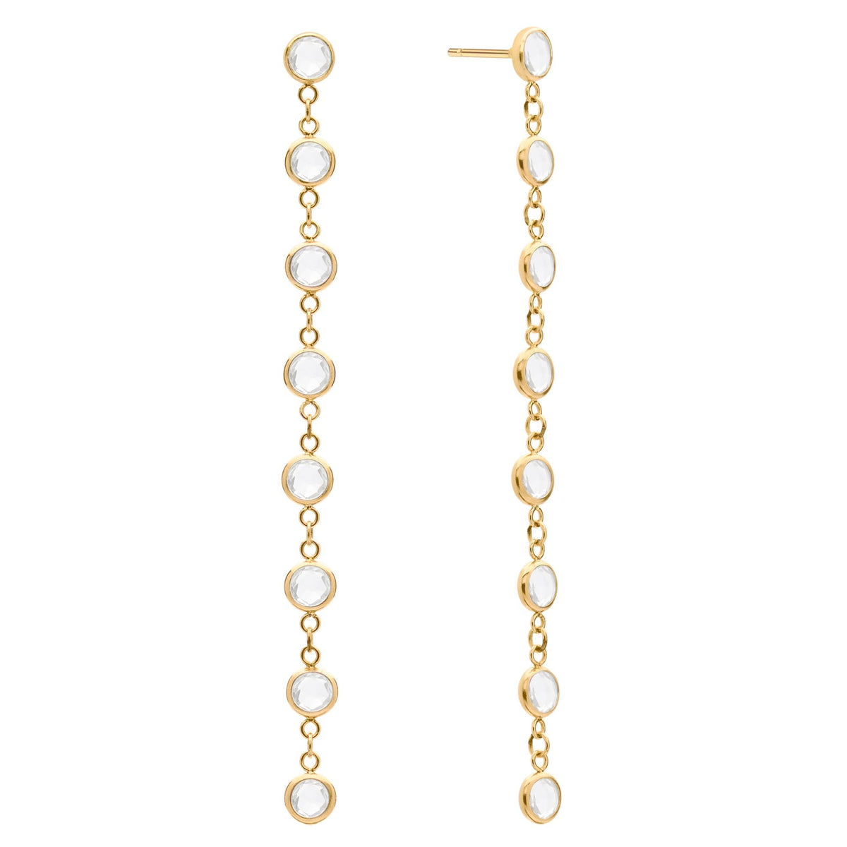 Petite 8 Birthstone Earrings in 14k Gold