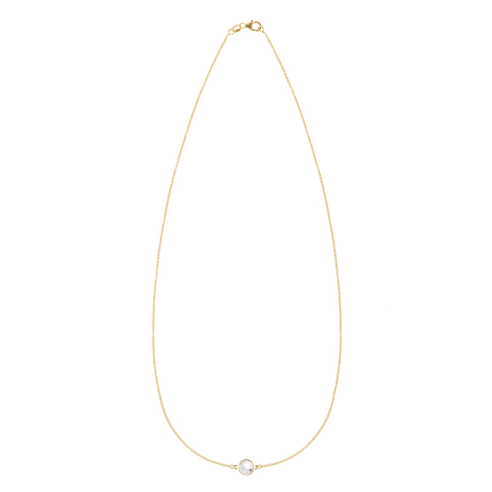 Grand 1 Birthstone Necklace in 14k Gold