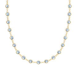 Newport Aquamarine Necklace in 14k Gold (March)