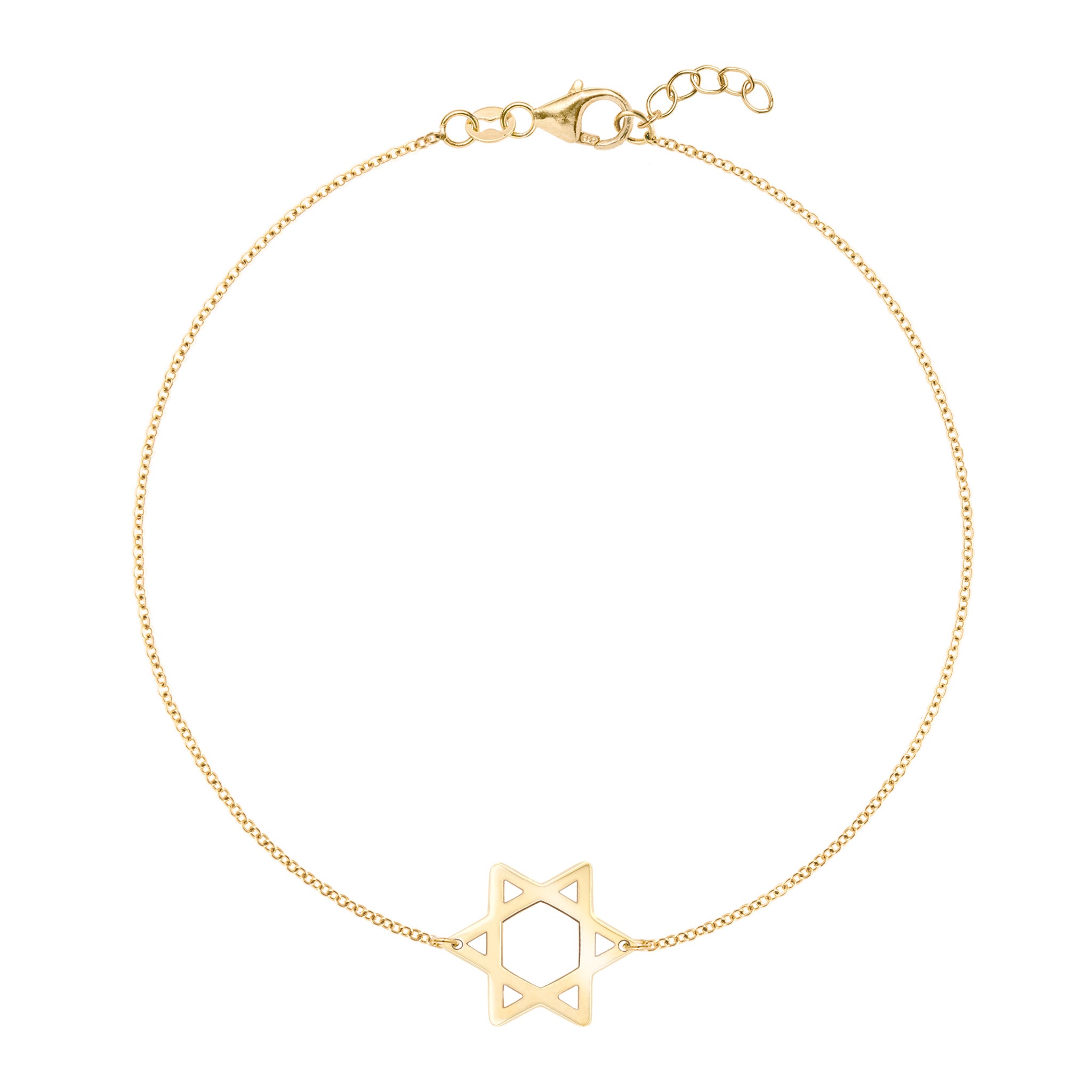 Star of david sales bracelet gold