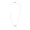 Rosecliff Heart Necklace featuring twelve faceted round cut gemstones prong set in 14k yellow Gold