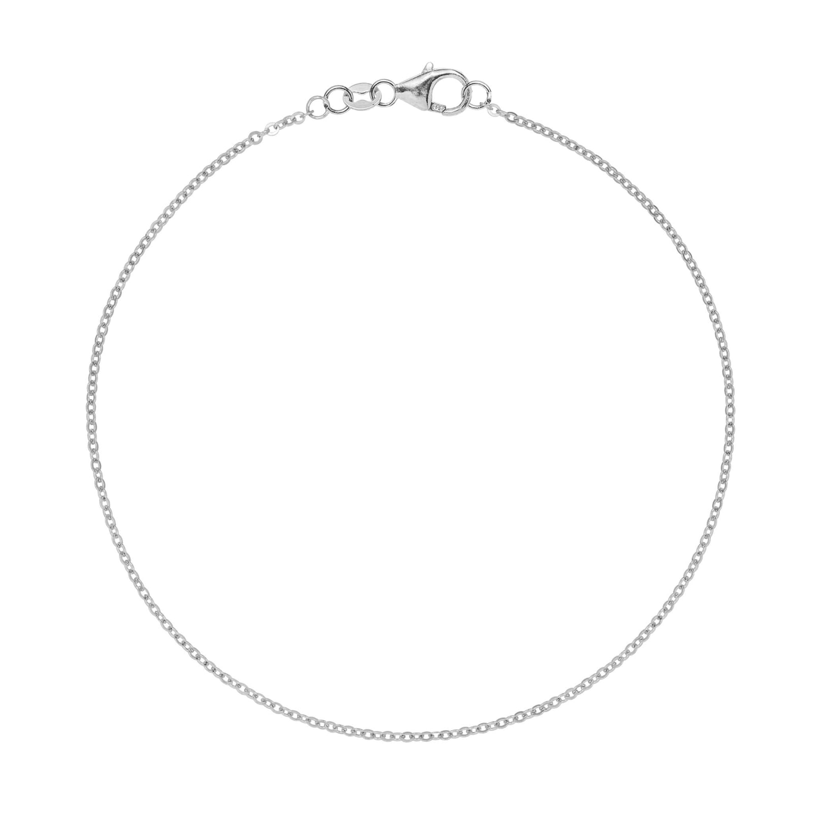 Saffron 14k white gold rolo chain bracelet