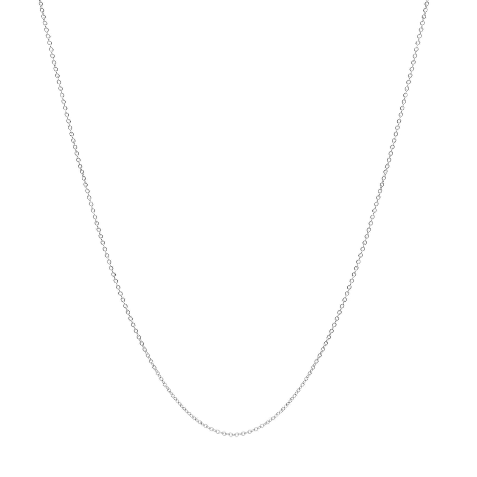 Saffron 14k white gold rolo chain necklace